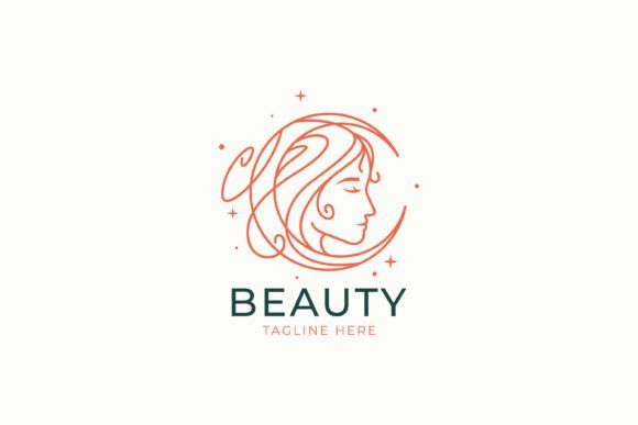 Beauty Goddess Logo Girl Face Crescent Review
