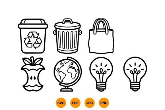 Eco Line Art Icon Pack for Modern Branding and Illustrations