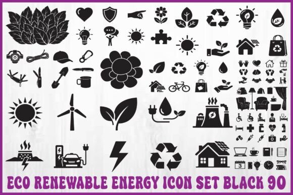 Eco Renewable Energy Graphics for Crafts