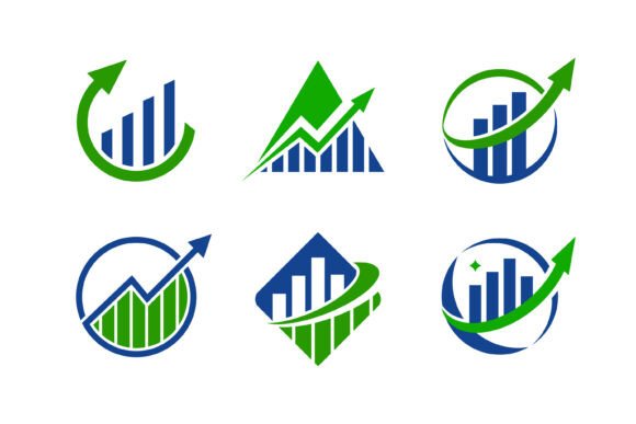 Financial Growth and Business Chart Logo Graphics