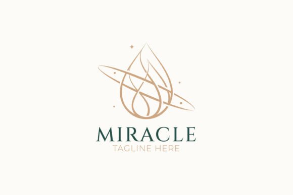 Miracle Flame Cosmic Logo Design for Crafters and Logo Templates