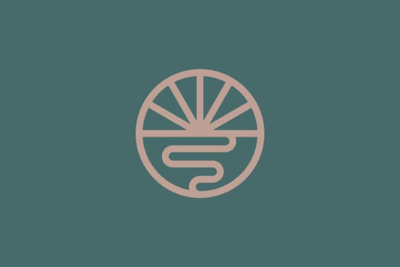 Sunrise Path Logo for Nature Lifestyle Graphics