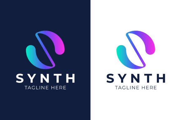 Synth Letter S Abstract Technology Logo for Modern Graphics