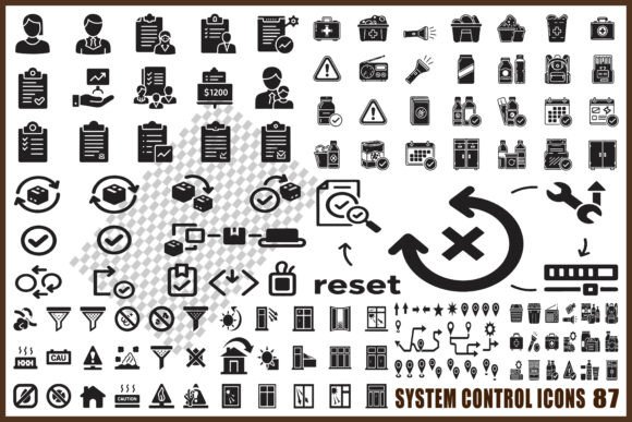 System Control Icon Pack for Graphics and Crafts