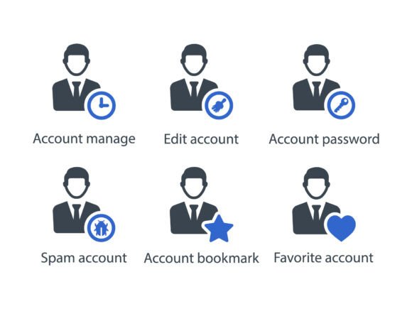 User Account Icon Set 4 for Local Business Graphics