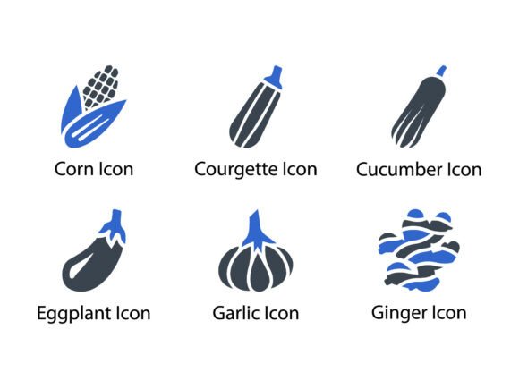 Vegetable Fruit Icon Set 2 - A Versatile Graphic Design Asset