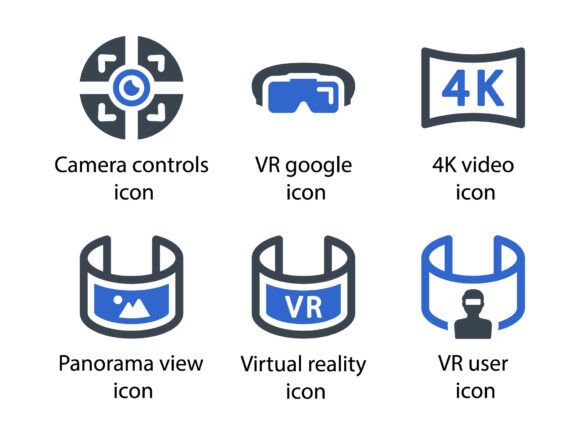 Virtual Reality Icon Set 2 - A Versatile Graphics Asset for Digital Sellers