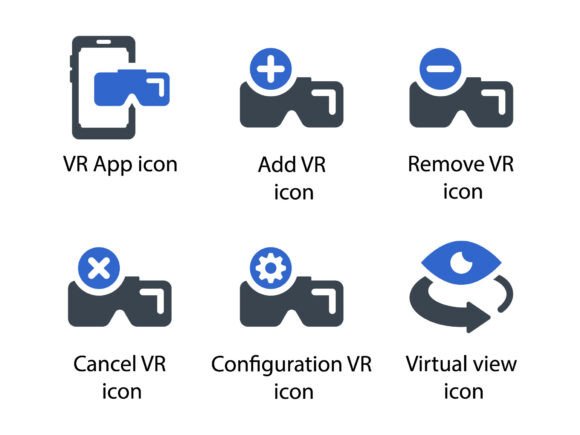 Virtual Reality Icon Set 5 for Modern Graphics and Branding