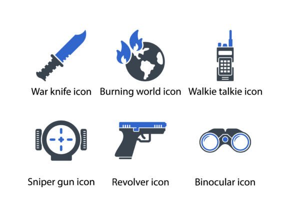 War Icon Set 3: A Graphic Asset for Bold Visual Storytelling