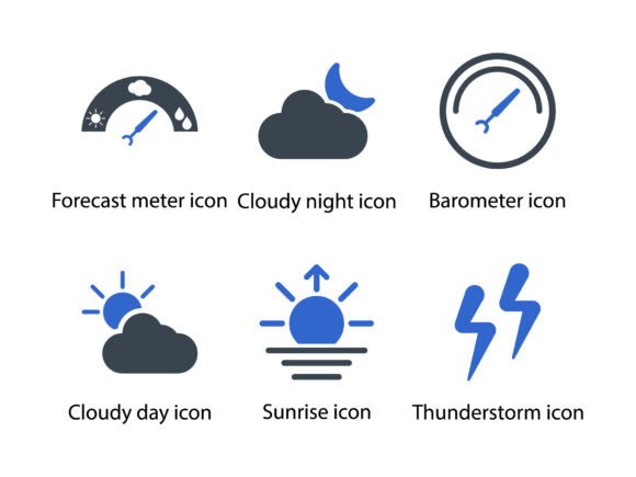 Weather Icon Set 3: A Versatile Graphic Asset for Branding and Marketing
